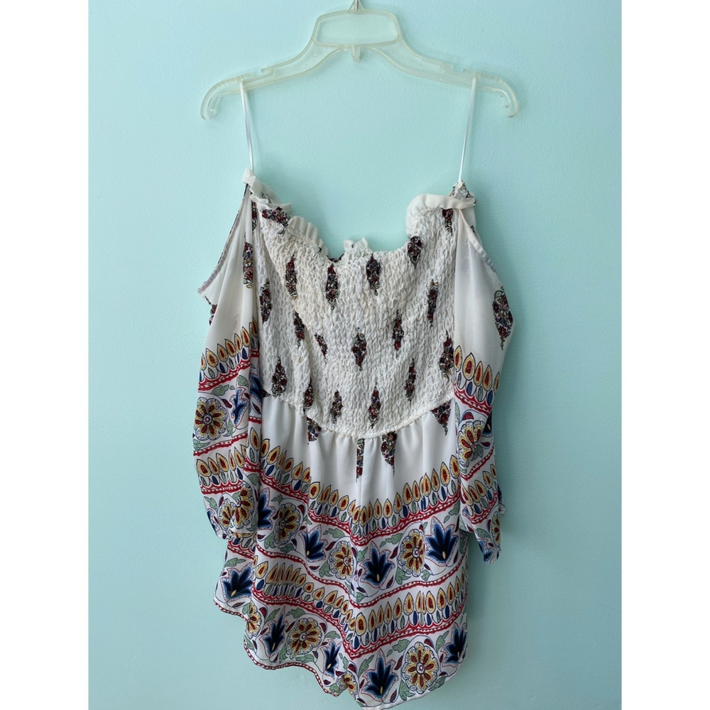 White Patterned Romper - image 1